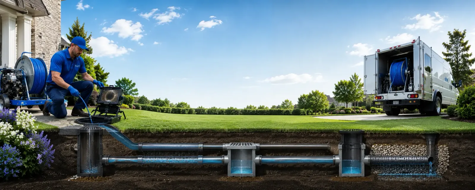 Outdoor drain cleaning information for Cutler, CA